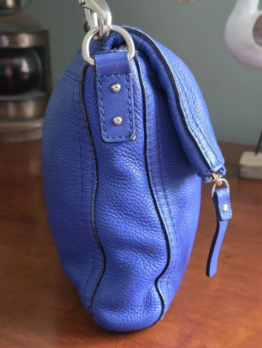 Kate Spade Cobble Hill Mini Carson Lapis Blue Leather Crossbody Bag